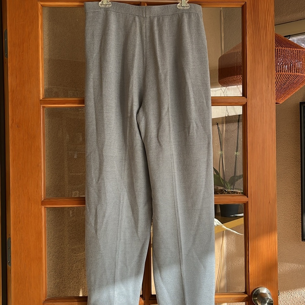 St. John Santana Knit High Waist Pants Pleated Front Business Casual Classic 14